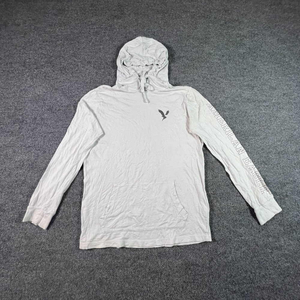 American Eagle Outfitters Hoodie Women's XS White Cotton Running Performance